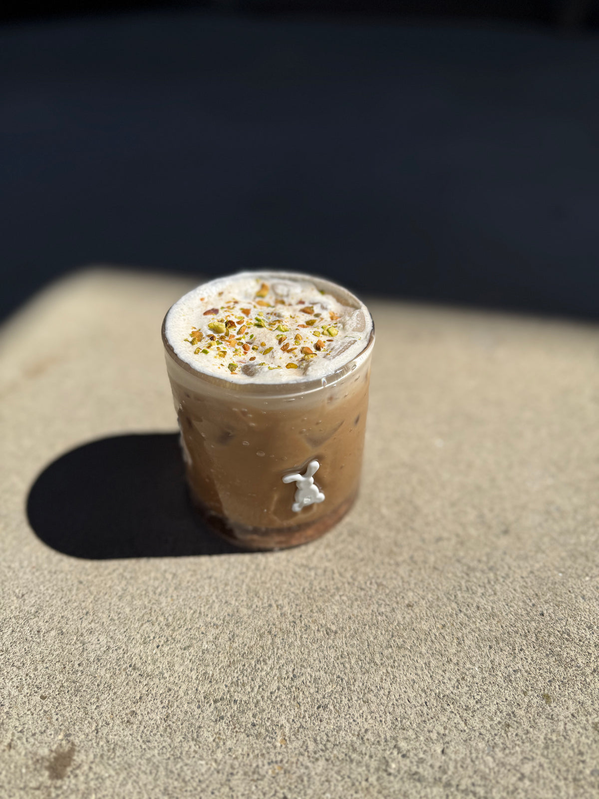 Iced Pistachio Latte with Vanilla Cold Foam